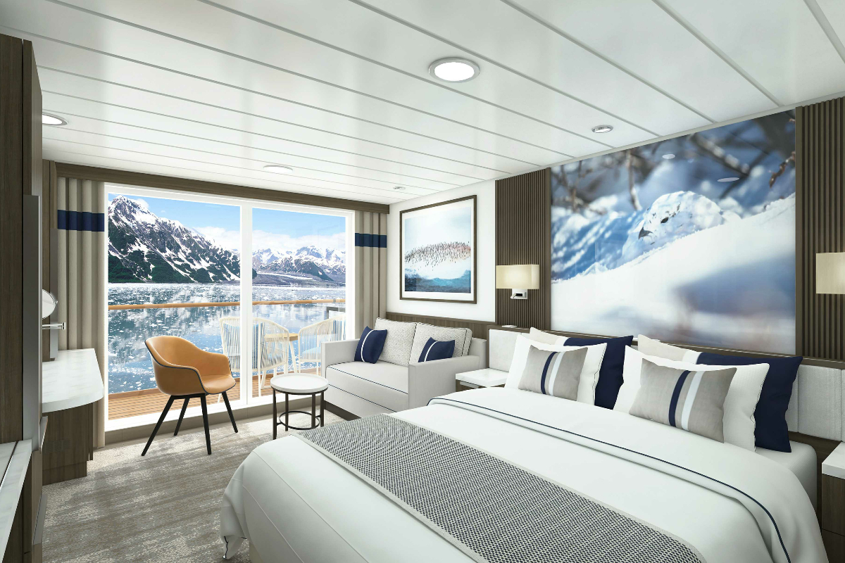 Balcony stateroom aboard Douglas Mawson