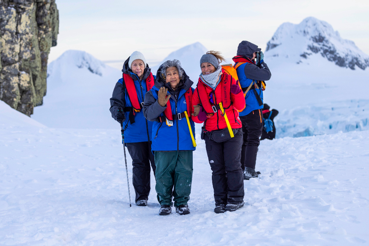 Passengers Half Moon Island Antarctica