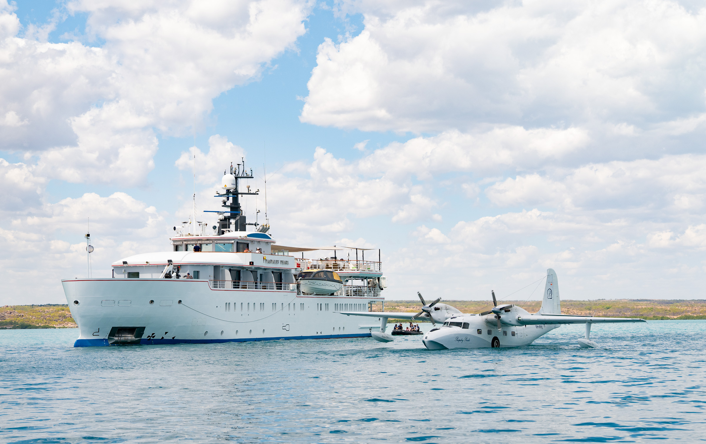 A Paspaley Grumman Mallard flying boat in the Kimberley