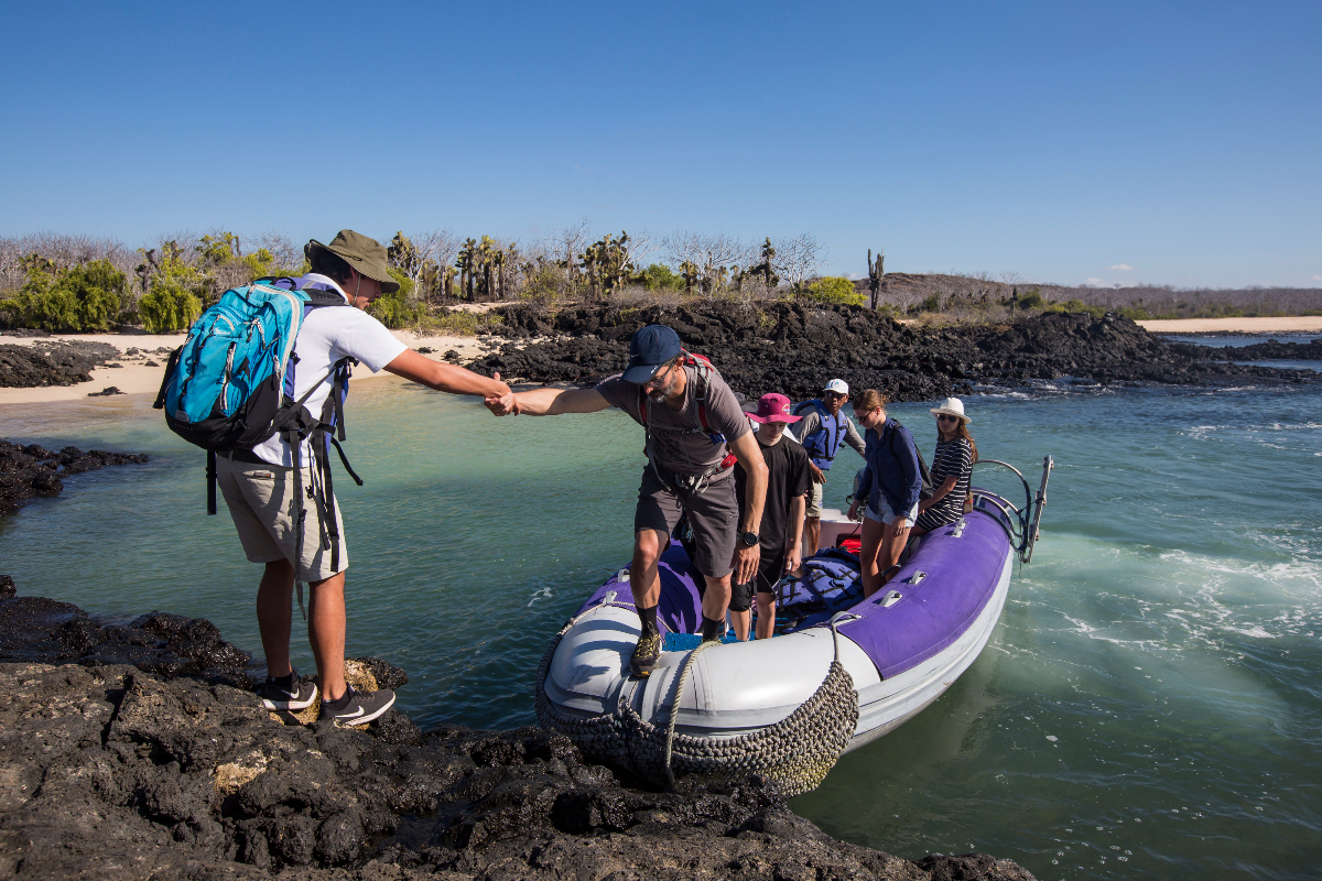 Ecuador Galapagos Zodiac Dry Landing Cerro Dragon