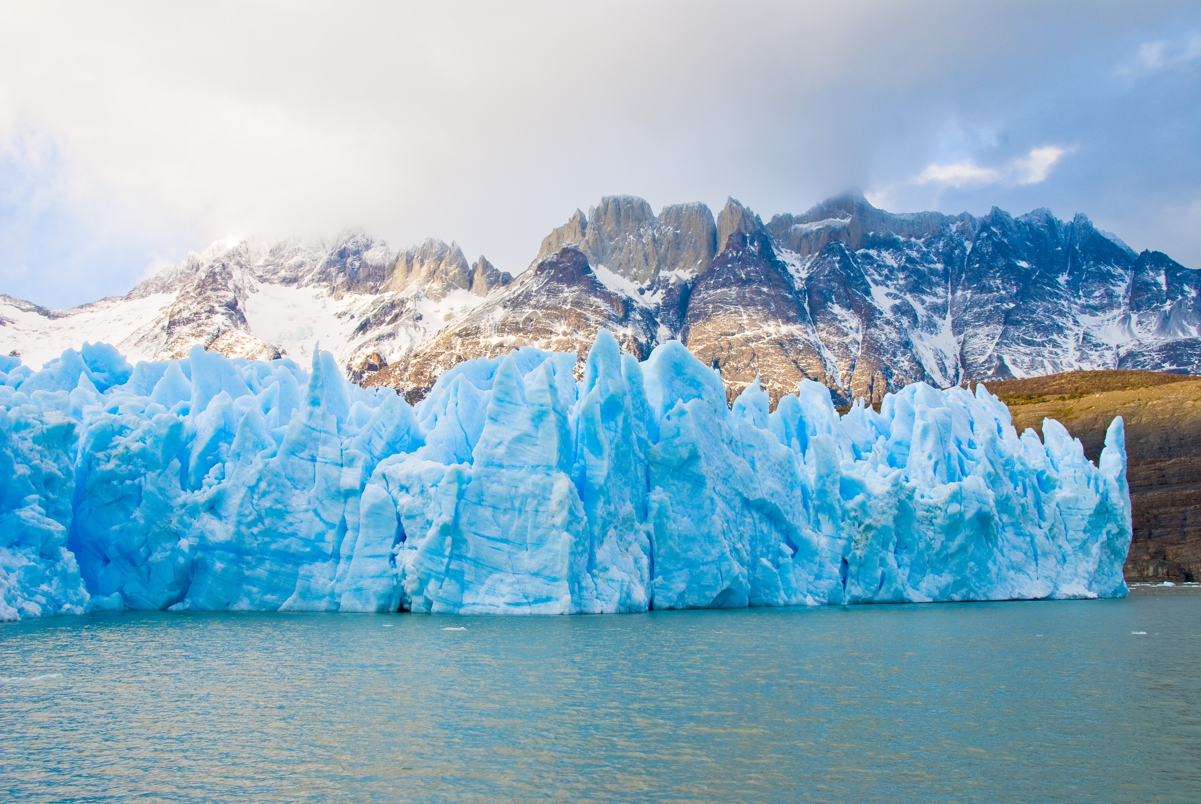Glacier in Torres del Paine National Park, Chilean Patagonia