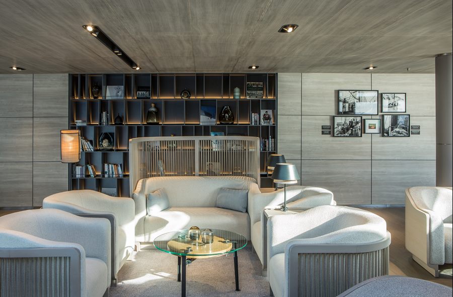 The Anori observation lounge aboard Le Commandant Charcot