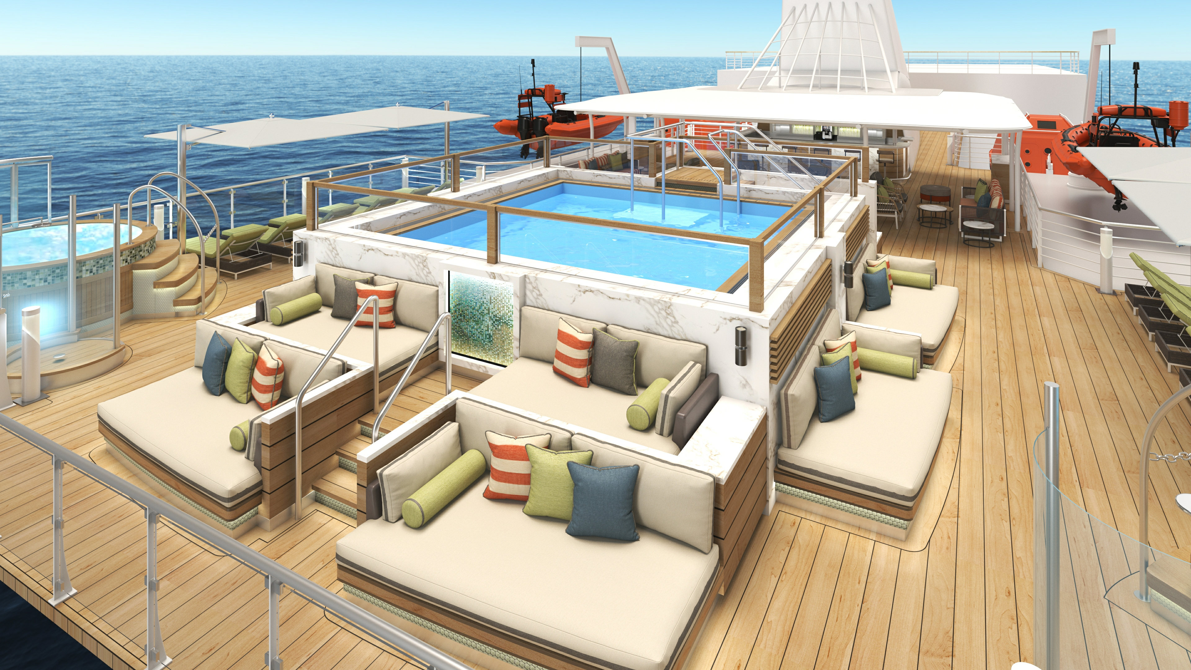 AE Expeditions, Douglas Mawson, Sun Deck & Pool Render 3
