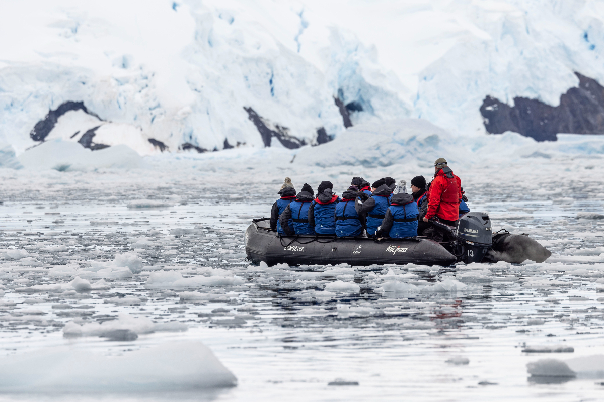 Zodiac Cruising At Cierva Cove Antarctica Adrian Wlodarczyk