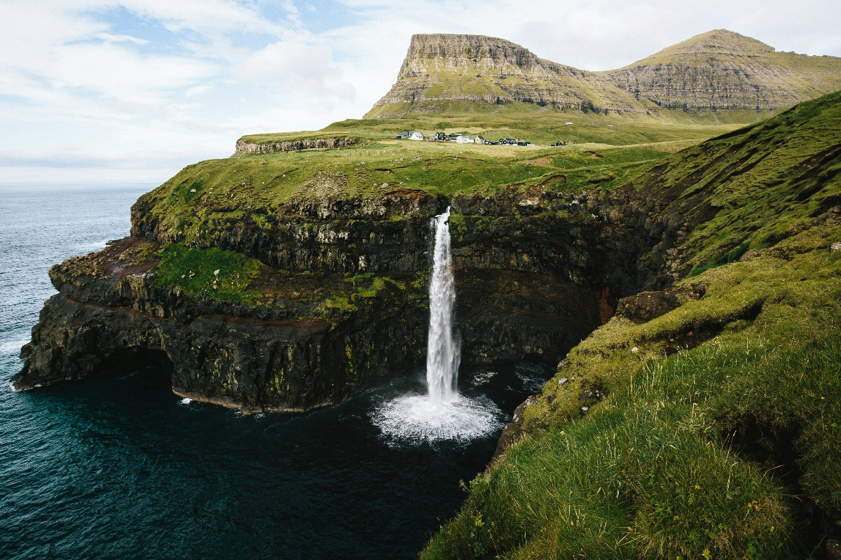 Mulafossur Waterfall Faroe Islands Unsplash