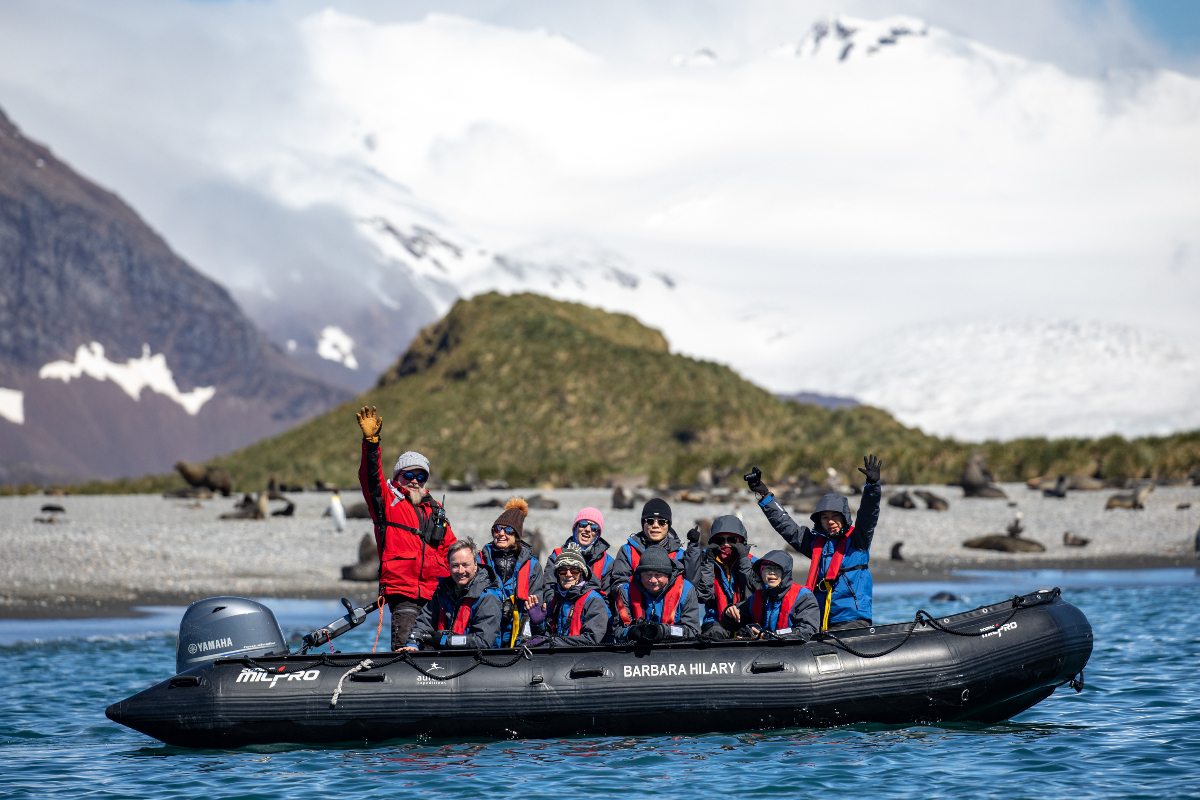 Zodiac Cruising At Salisbury Plain South Georgia