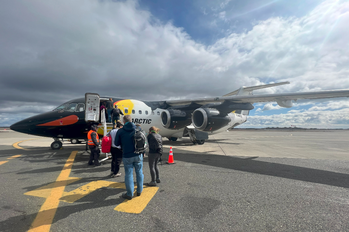 Boarding The Charter Plane To Antarctica Jacqui Henderson
