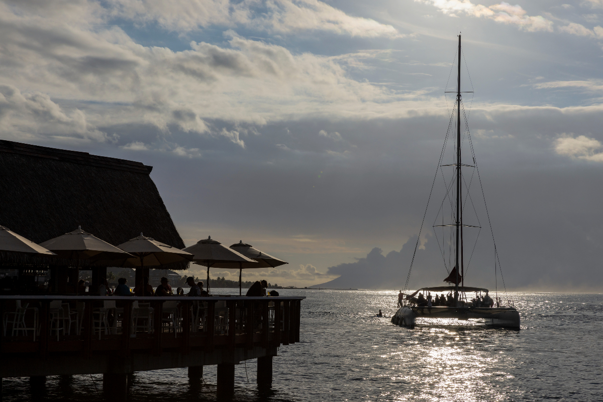 Sundowner Cocktail Hour In Tahiti