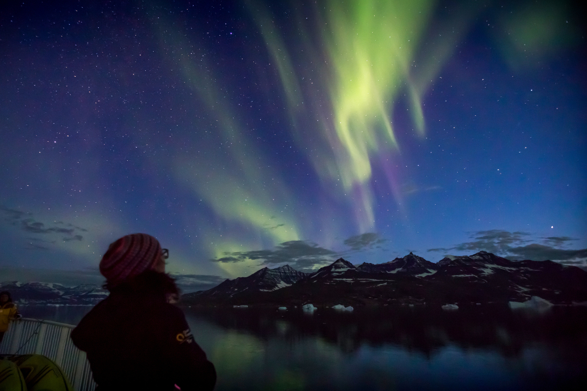 Amalia Goodall Staff Watching Northern Lights Eastgreenland Acacia Johnson Quark