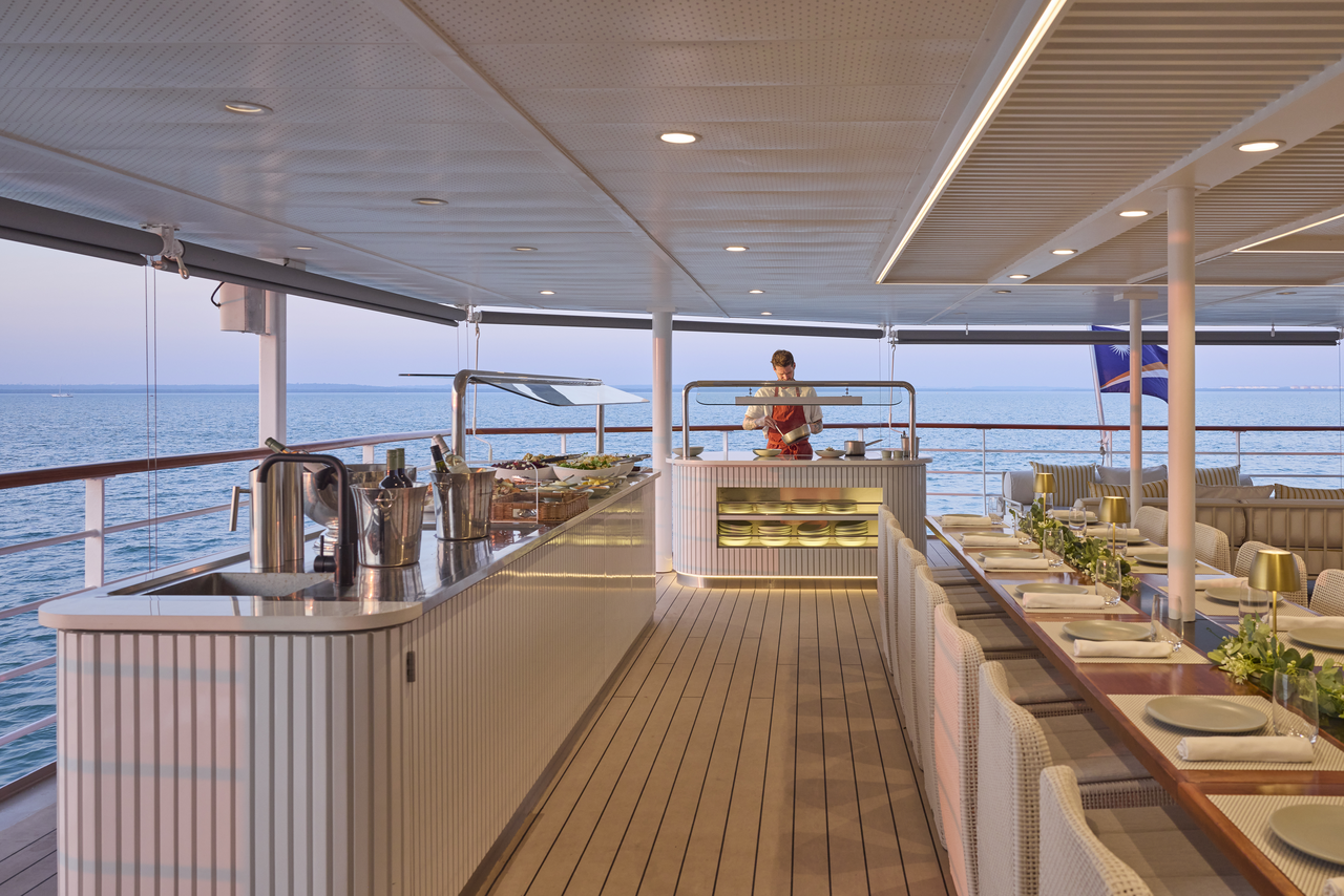 The Sun Deck aboard Paspaley Pearl
