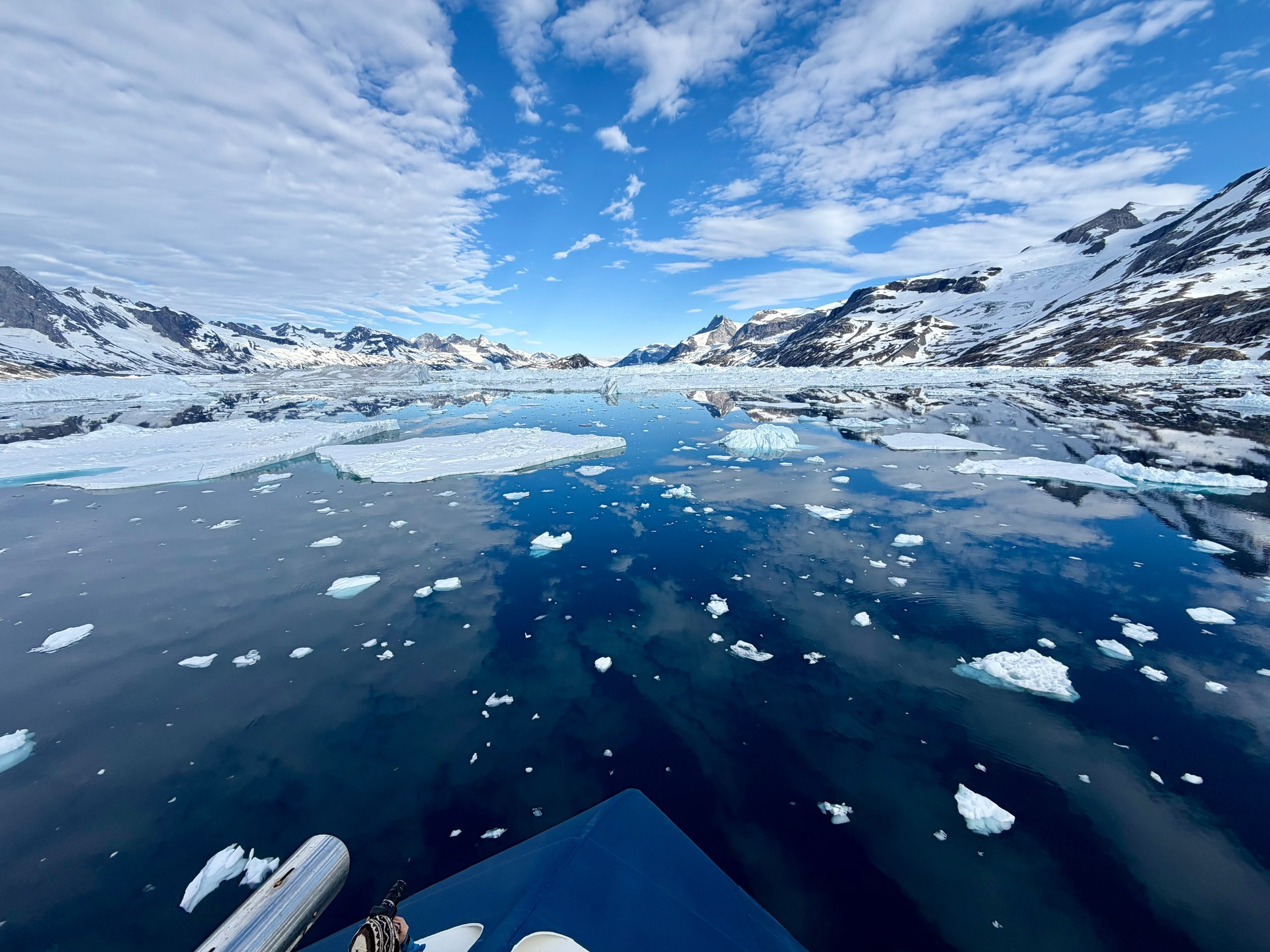 Begin with the view on a Greenland expedition