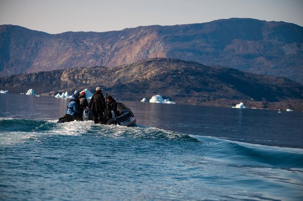 Zodiac exploration in Scoresby Sund